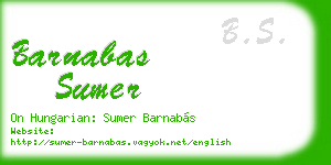 barnabas sumer business card